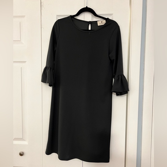 Flutter Sleeve Dress - Navy - Picture 4 of 9